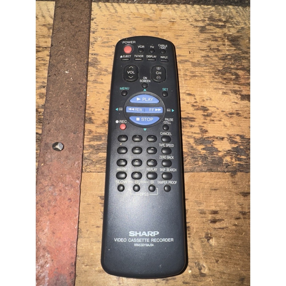 Genuine Sharp RRMCG0055AJSA VCR / TV / Cable Remote Control Original OEM